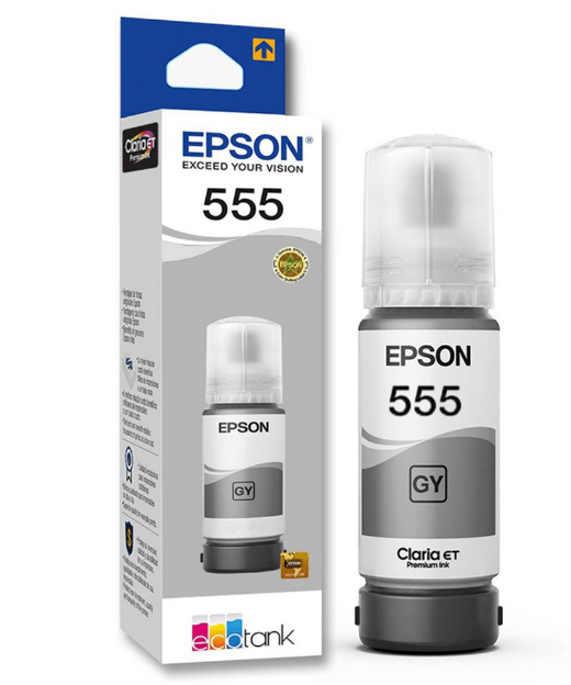 Botella de Tinta Gris Epson 555 (T555520) 70 ml  L3150 L3110 L3160 L5190 | Original