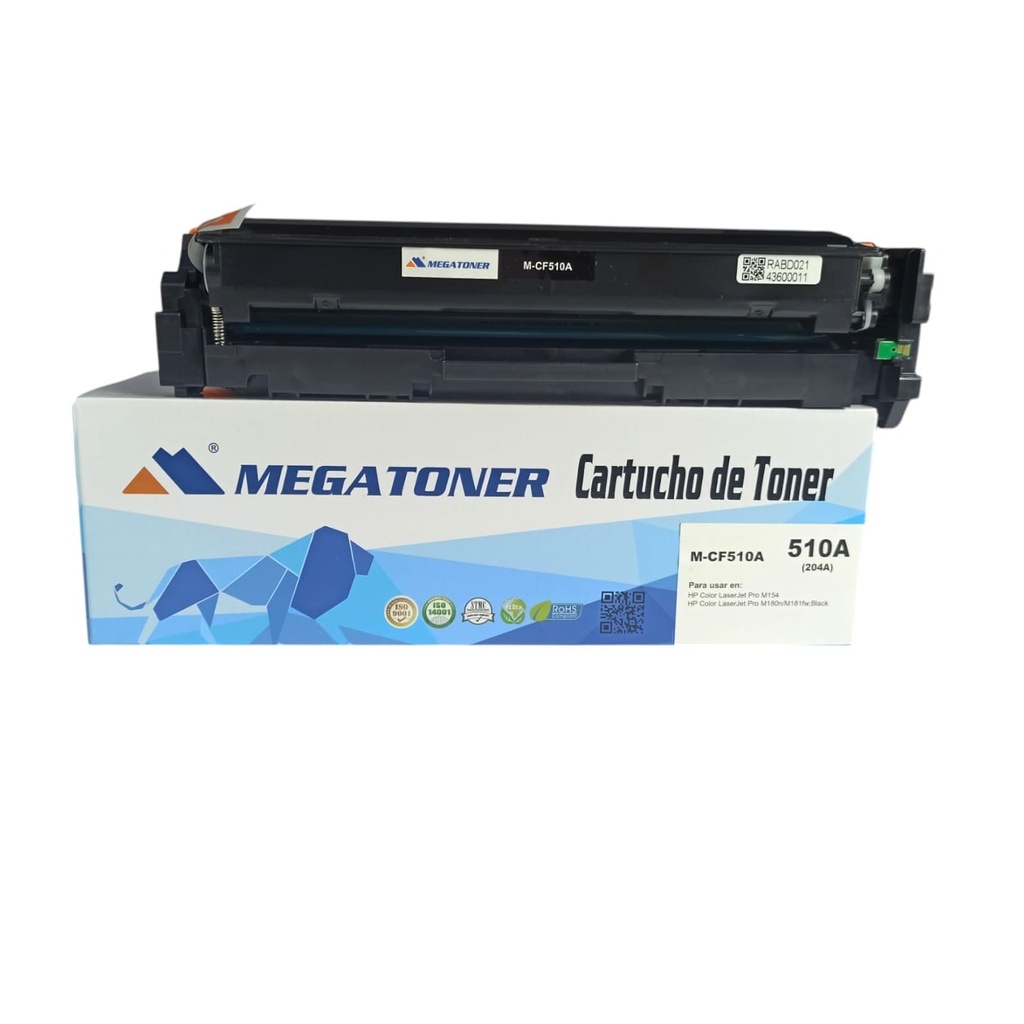 Tóner HP 204A (CF510A) Compatible con HP M154, M180 | Megatoner