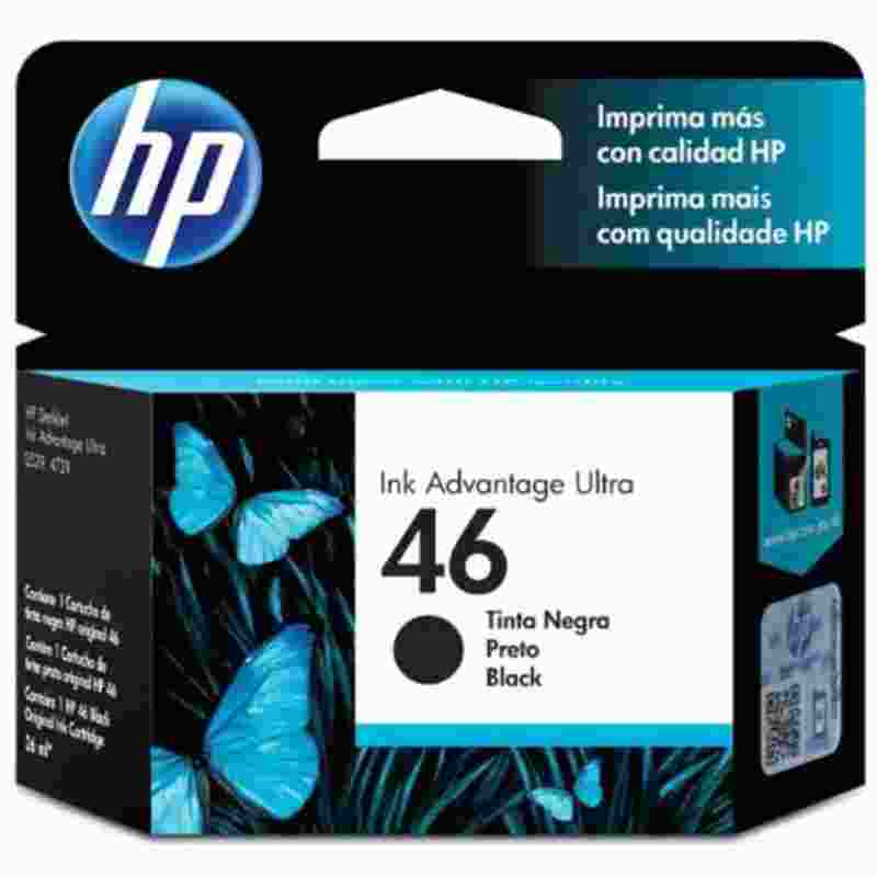 Cartucho de Tinta HP 46 Black (CZ637AL) - Original