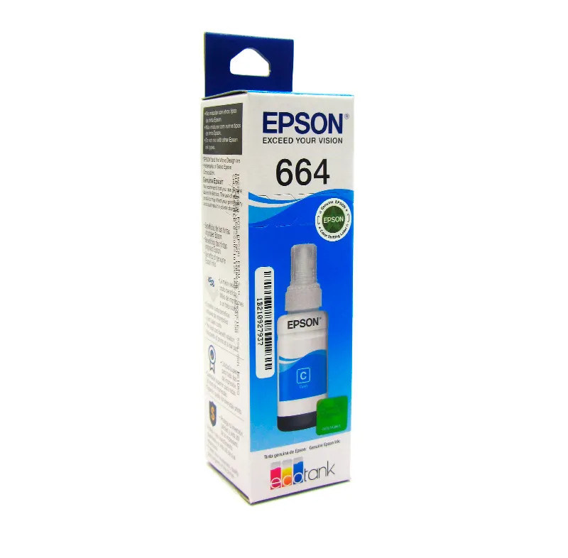 Botella de Tinta Epson 664 Cian T664220  70 ml  L120 L220 L310 L350 | Original