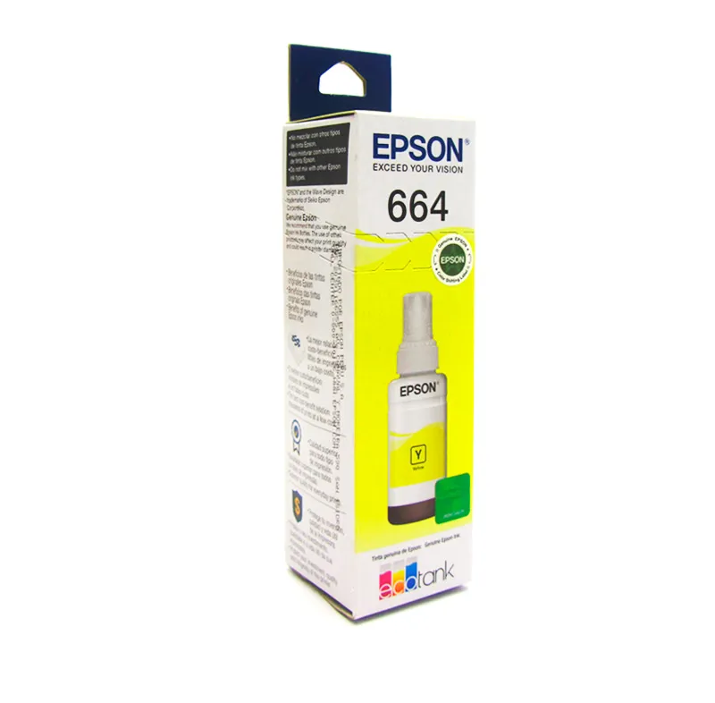 [215016] Botella de Tinta Epson 664 Amarillo T664420 70 ml  L120 L220 L310 L350 | Original