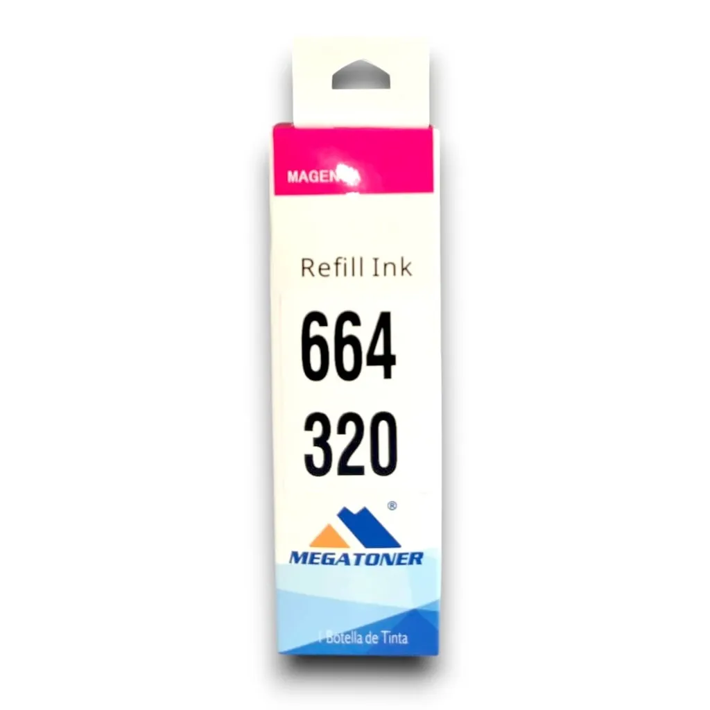 Botella de Tinta Epson 664 Magenta T664320-AL Compatible con Epson L355 L575 L120 | Megatoner