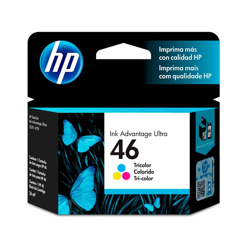 [211002] Cartucho de Tinta HP 46 Tricolor (CZ638AL) | Original