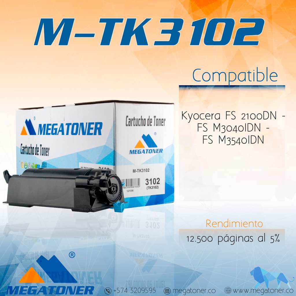 Cartucho MEGATONER KYO M-TK3102 (3102)