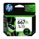 Cartucho de Tinta HP 667XL Tricolor (3YM80AL) | Original