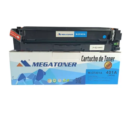 Tóner HP 201A Cian CF401A Compatible con HP M252, M274, M277 | Megatoner
